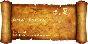 Antal Rozita névjegykártya